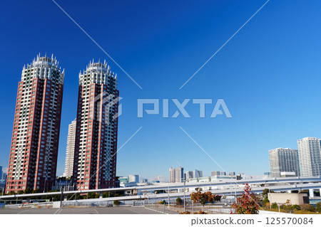 Scenery around Tokyo Teleport Station in Odaiba, Tokyo Scenery around Tokyo Teleport Station in Odaiba, Tokyo 125570084
