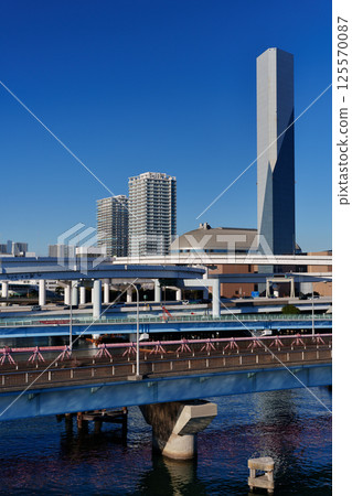 Tokyo Bay Ariake West Canal and Ariake scenery 125570087
