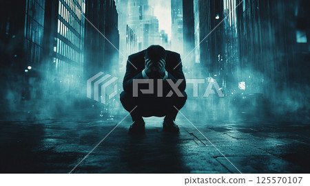 Image of a businessman feeling despair 125570107