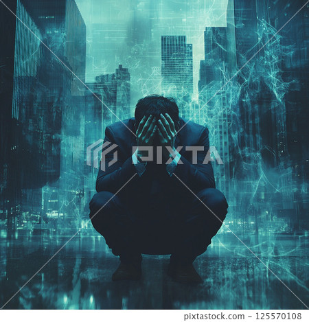 Image of a businessman feeling despair 125570108