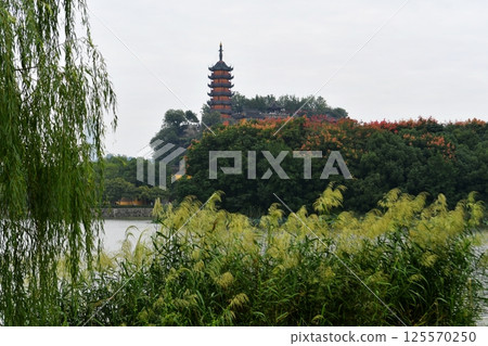 Photo of Jinshan Temple, the famous ancient Chinese building, located in Zhenjiang City, Jiangsu Province, China Photo of Jinshan Temple, the famous ancient Chinese building, located in Zhenjiang City, Jiangsu Province, China 125570250