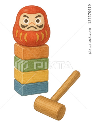 達摩水彩畫(日本傳統遊戲/嗜好材料) 達摩水彩畫(日本傳統遊戲/嗜好材料) 125570419