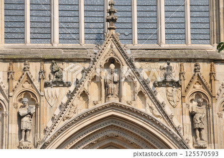 The exterior of York Cathedral in England 125570593