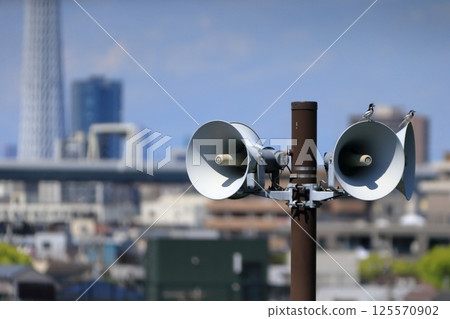 Disaster prevention administration wireless outdoor loudspeaker 125570902