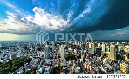 AI Images: Guerrilla rainstorms hit big cities 125571252