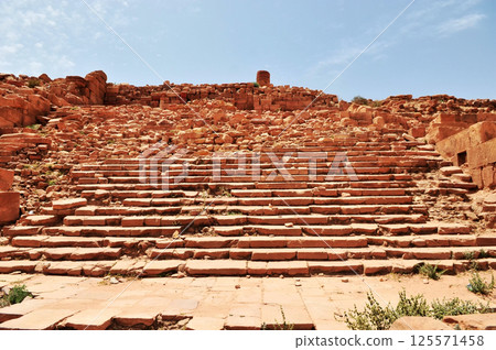 Ruins of ancient temples in Petra, Jordan Ruins of ancient temples in Petra, Jordan 125571458