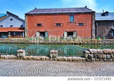 北海道小樽運河風景 125571485