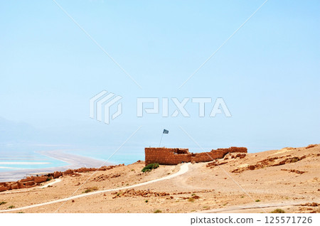 The ruins of the ancient city of the state of Masada,israel The ruins of the ancient city of the state of Masada,israel 125571726