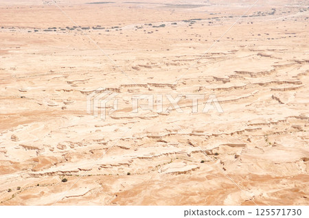 Desert by the Dead Sea in Masada, Israel 125571730