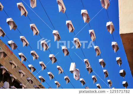 Very special decorations in the old city of Yafa, Tel Aviv, Israel 125571782