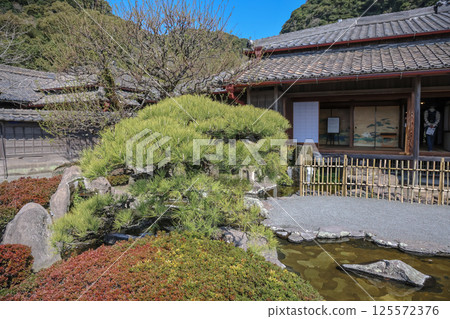 March 23 2025 Traditional Wooden Japanese House with Garden in Natural 125572376
