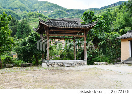 a traditional Chinese style building, Zhejiang Province, China 125572386