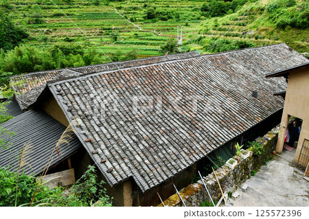 traditional style local residents' houses in rural China traditional style local residents' houses in rural China 125572396