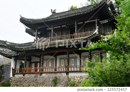 a traditional Chinese style building, Zhejiang Province, China 125572457