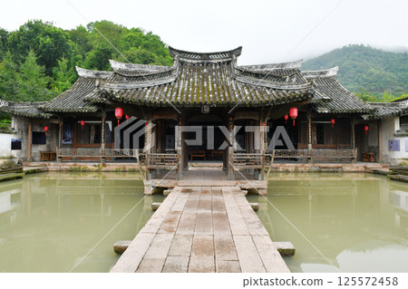 a traditional Chinese style building, Zhejiang Province, China 125572458
