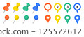 Colorful map pins map icon set 125572612