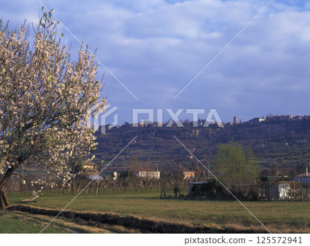 A hilltop city in central Italy 125572941
