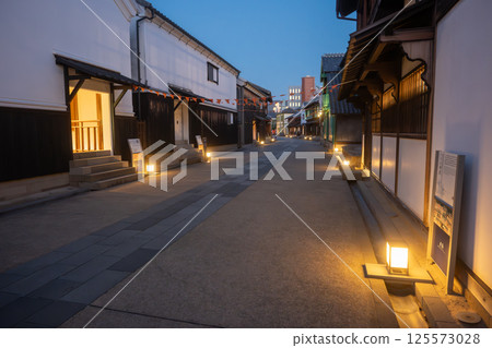 Nagasaki Dejima at dusk 125573028