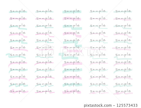 Set of illustrations of marker-style underlines 125573433