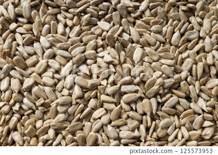 Sunflower seeds, concept of harvest, tasty snack 125573953