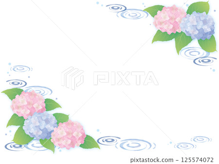 Hydrangea frame 125574072