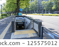 Subway entrance on the side of the road, Tokyo 125575012