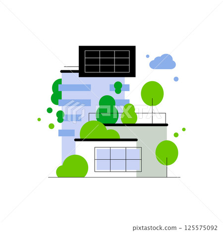 Smart eco house app. Environment friendly household. Chart and dashboard Smart eco house app. Environment friendly household. Chart and dashboard 125575092