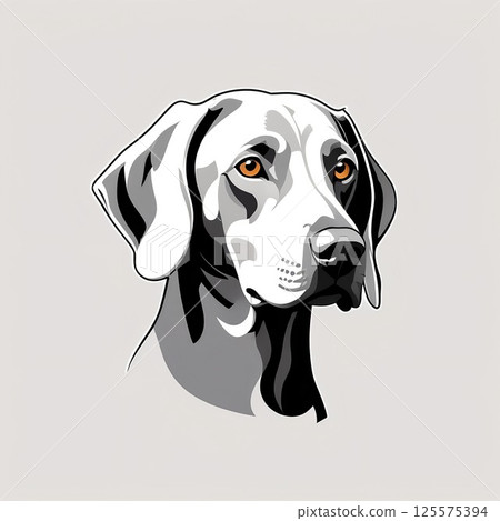 威瑪獵犬卡通插圖 威瑪獵犬卡通插圖 125575394