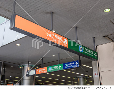 Transfer information display at Oimachi Station (Tokyu Oimachi Line, JR Keihin Tohoku Line, Rinkai Line) 125575723