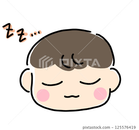 一個熟睡的孩子 125576419