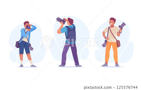 Diverse Photographers Capturing Special Moments in Unique Style and Creative Expression 125576744