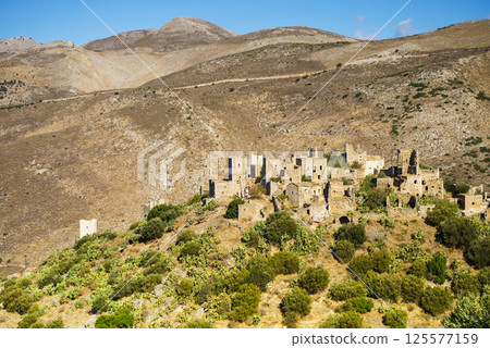 Tower houses in Vathia Greece Mani Peninsula Tower houses in Vathia Greece Mani Peninsula 125577159