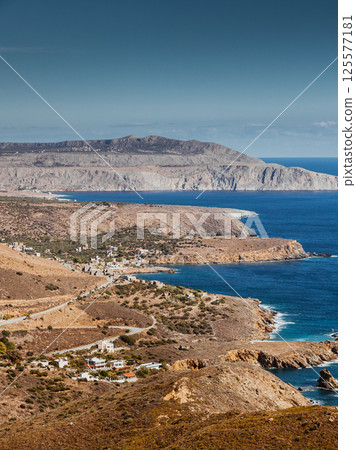 Greek coastline on Peloponnese, Mani Peninsula 125577181