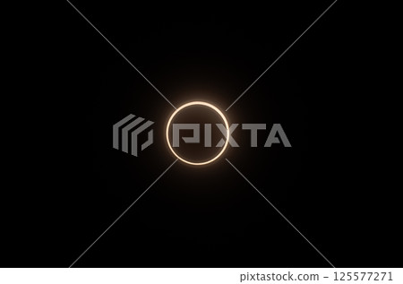 Annular solar eclipse, ring-shaped sun 125577271