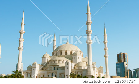 The new Sheikh Zayed Grand Mosque in Fujairah, United Arab Emirates The new Sheikh Zayed Grand Mosque in Fujairah, United Arab Emirates 125577734