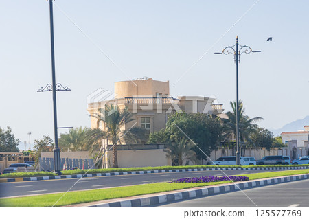 Kalba, UAE- 01042025: Kalba city corniche, mangrove, park 125577769