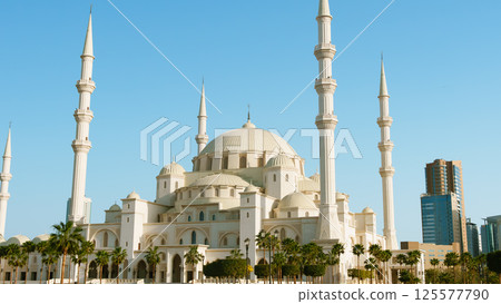 The new Sheikh Zayed Grand Mosque in Fujairah, United Arab Emirates The new Sheikh Zayed Grand Mosque in Fujairah, United Arab Emirates 125577790