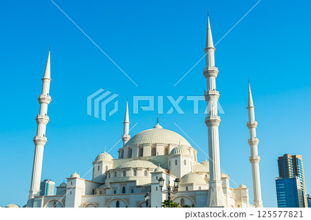 The new Sheikh Zayed Grand Mosque in Fujairah, United Arab Emirates The new Sheikh Zayed Grand Mosque in Fujairah, United Arab Emirates 125577821