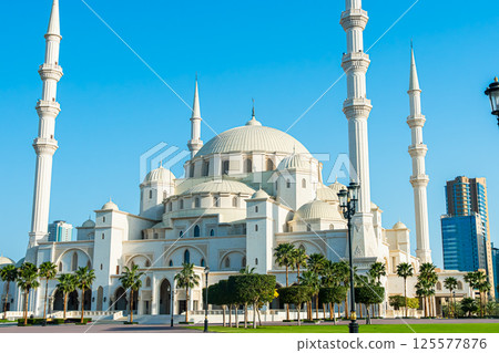 The new Sheikh Zayed Grand Mosque in Fujairah, United Arab Emirates The new Sheikh Zayed Grand Mosque in Fujairah, United Arab Emirates 125577876
