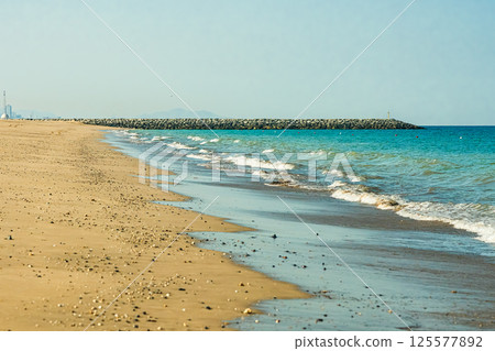 Sunny sandy beach Sunny sandy beach 125577892