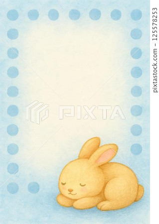 兔子插圖框架材料 125578253
