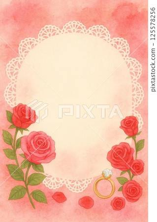 玫瑰花的優雅框架 125578256
