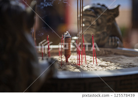 Temple incense incense, smoke, fullness of spirit Temple incense incense, smoke, fullness of spirit 125578439