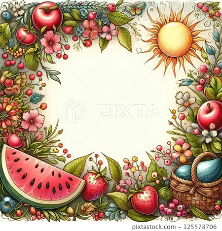 Tropical message card 125578706