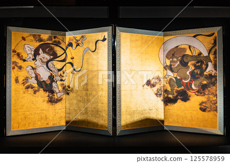建仁寺風神雷神屏風 *高清複製品 125578959