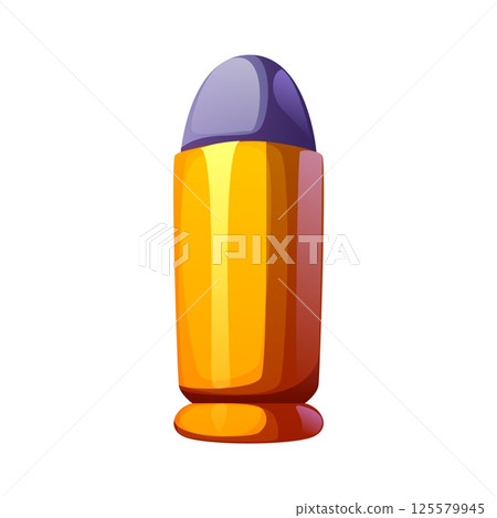 Texas cowboy bullet font typeset digit 1 one. Texas vintage cartoon vector math type figure, Wild West history mathematics typeface numeral symbol. American cowboy kids ABC font digit 125579945