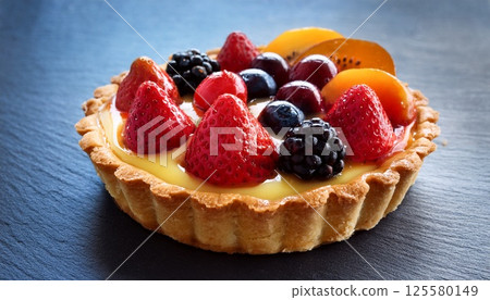 Fruit tarts with shining fresh fruits 3 125580149