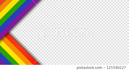 Abstract geometric red, orange, yellow, green, blue and purple ribbon lgbtq color isolated background. Lgbt Pride History Month color background with copy space for text. Transparent vector Abstract geometric red, orange, yellow, green, blue and purple ribbon lgbtq color isolated background. Lgbt Pride History Month color background with copy space for text. Transparent vector 125580227