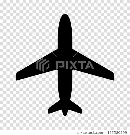 Airplane sign icon on a transparent background Airplane sign icon on a transparent background 125580299