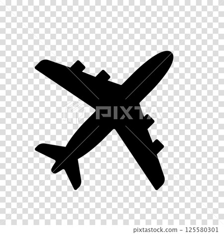 Airplane sign icon on a transparent background Airplane sign icon on a transparent background 125580301
